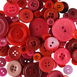 A bunch of red buttons