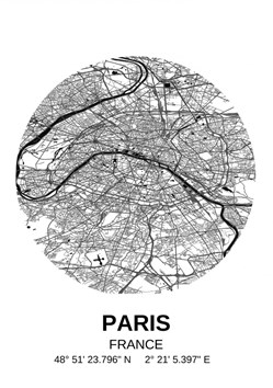Carte coordonnées Paris