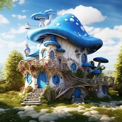 Smurf village house
