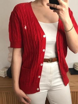Gilet rouge manches courtes Ralph Lauren | 45 €