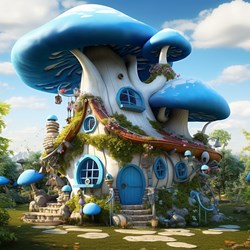 Smurf village house