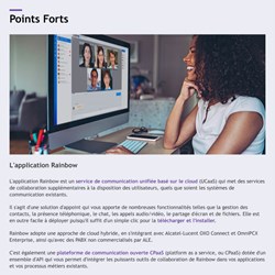 Les points forts de l'application Rainbow
