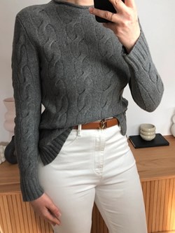 Pull gris Ralph Lauren | 35 €
