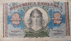 2 pesetas