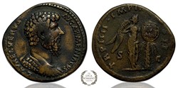 Sestertius with cuirassed bust of Lucius Verus
