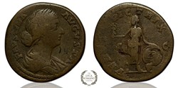Sestertius with Faustina the Younger (Venus Victrix)