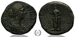 Marcus Aurelius sestertius with Faustina (Aeternitas)