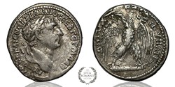 Trajan Tetradrachm minted in Antioch for Seleucis and Pieria