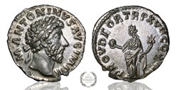 Denarius of the Emperor Marcus Aurelius (Providentia), minted in Rome 162-163