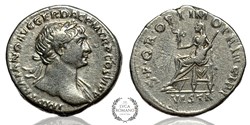 Trajan denarius with Vesta