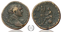 Sestertius of Trajan (Mourning Dacia)