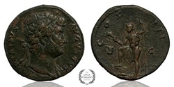 Sestertius of Hadrian with Neptune