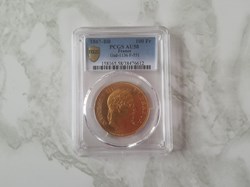 100 francs or Napoléon III, tête laurée 1867 Strasbourg