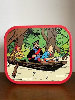 Boîte Tintin en métal signée Hergé, édition 2011