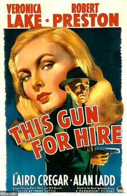 Vieux poster, "this gun for hire", cinema, film directeur Frank Tuttle