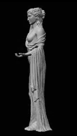 Statue Femme Romaine en Toge en 3D (vidéo)