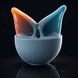 Metagellan logo | Glass of milk