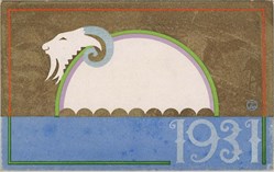 Goat New Year's Card (1931), by Takahashi Haruka.