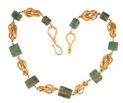 Collier - or et émeraude - Trésor de Vaise - 260 ap. J.-C.