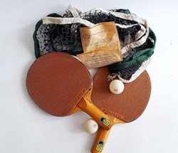 Raquettes de ping-pong vintage, 1980