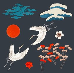 Japane red moon