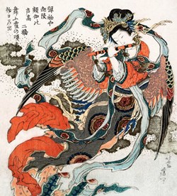 Hokusai’s Japanese woman (1760-1849) vintage ukiyo-e style