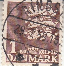 1946 danemark armoiries de 1kr - 0,20