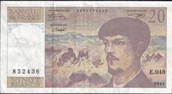 20 francs ( DEBUSSY ) type 1980 modifié