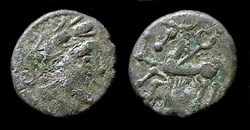drachme à la couronne en chevrons tête à gauche