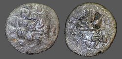 AULERQUES DIABLINTES - statère de billon au personnage allongé