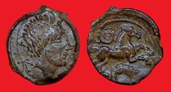 bronze IX TITIVS II au cheval et au sanglier