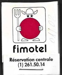 allumette pochette " FIMOTEL "