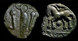 denier à l'aigle en forme d'amphore