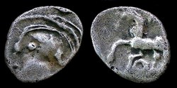denier à la tête casquée - type 2