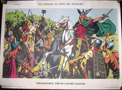 tableau d'école - VERCINGETORIX chef del'armée gauloise