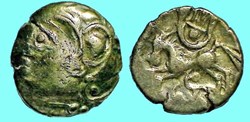 quart de statère à la lyre et au triskèle