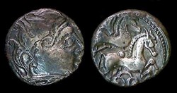 drachme aux deux chevaux et au fleuron