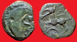 bronze au loup au pégase et à l'annelet pointé