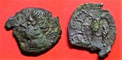 bronze aux oiseaux et à la branche tête à gauche
