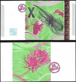 échantillon 10 euros scarabée et fleurs de lotus