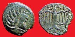 bronze à l'aigle et à la rouelle tête à droite
