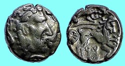 quart de statère à la lyre type de CHENOVES