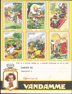 protège cahier - rois de FRANCE