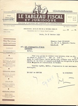 facture - le tableau fiscal
