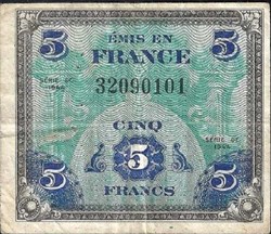 5 francs ( drapeau ) - 1944