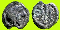 potin tête casquée et demi cercles
