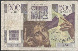 500 francs ( CHATEAUBRIAND ) - type 1945