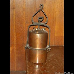 lampe à carbure en cuivre