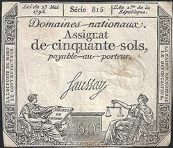 assignat - cinquante sols