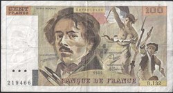100 francs ( DELACROIX ) - type 1978 modifié